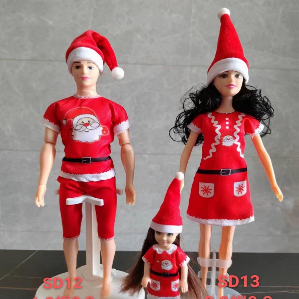 11.8inch Doll Christmas Dress Christmas Elfs Series Christmas Doll Clothes  Kids Toy Gift