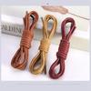 Cotton Waxed Shoelaces Round Oxford Shoe Laces Boots Laces Waterproof Leather Shoelace Length 60/80/100/120/140/180 CM 1Pair