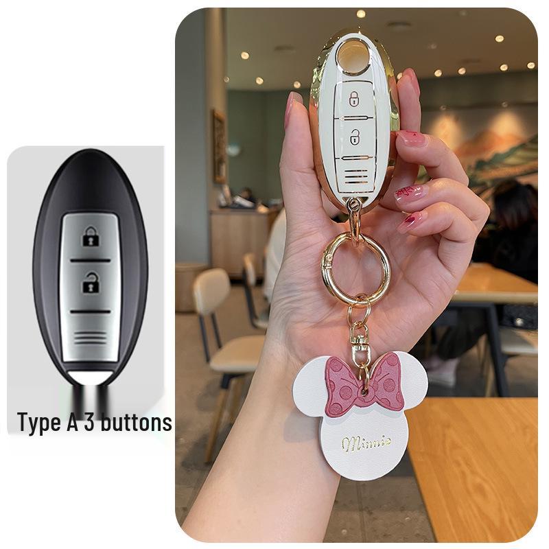 Nissan 14th Gen Sylphy Key Case for Qijun, Murano, Tiida, Teana, Qashqai - Women's Classic Style