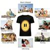Cartoon Sun Print Unisex Casual T-shirt Summer Fresh Age-reducing Loose Breathable Top Pure cotton T-shirt