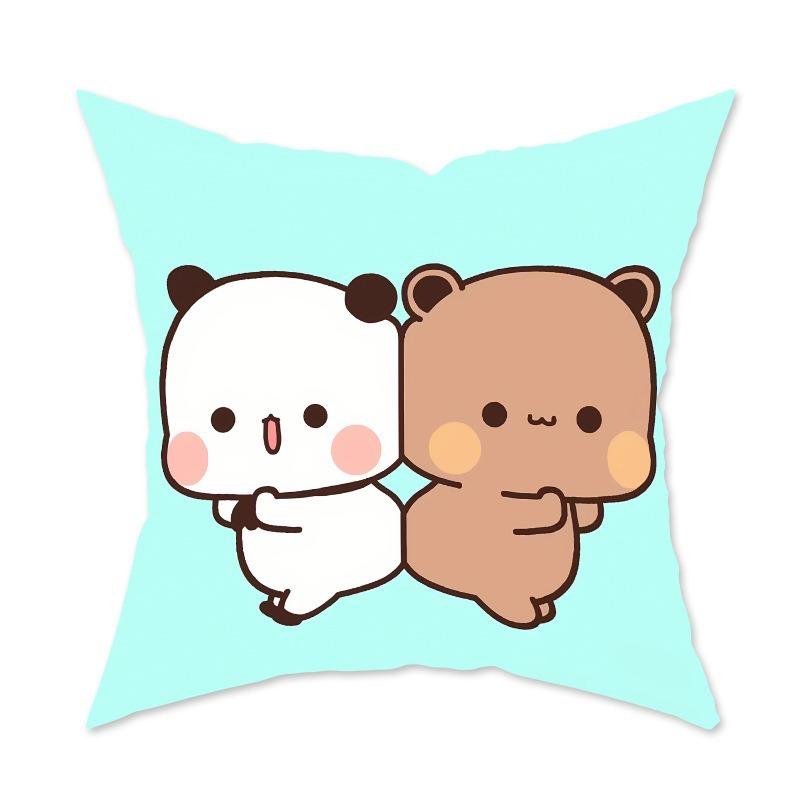 Cute Cartoon Pillow Decorative Sofa Living Room Cushion Bedroom Cartoon Pattern Pillow Back Pillow Lumbar Pillow Case