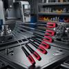 Hollow Shaft Nut Socket Driver Set with Rubber Handle and Extended Length