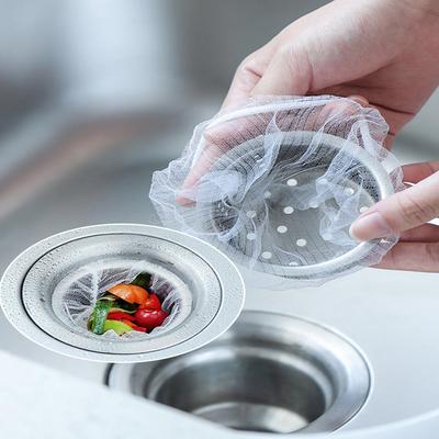 30/100Pcs Mesh Sink Strainer Bags Elastic Disposable Kitchen Sink Filter Net for Collecting Kitchen Food Waste Leftover Garbage