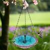 Solar-Kaskaden-Vogelbad-Brunnen Solarbetriebener Brunnen Hängendes Vogelbad Außen-Vogelbad Zieht Wildvögel an für Garten Hinterhof Dekoration