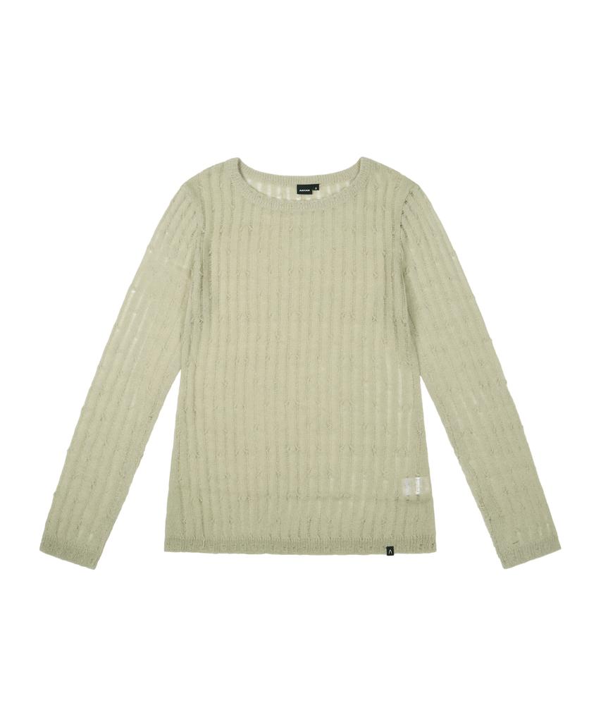 AAKAM Layered V-Neck Knit (Ivory)