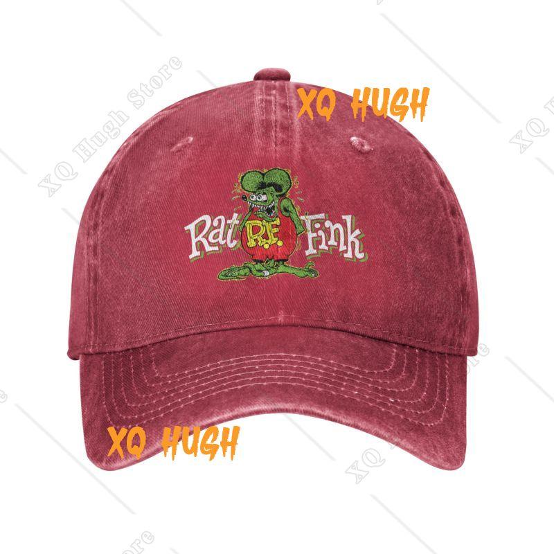 Custom Anime Cartoon Rat Fink Baseball Cap for Women Men Cotton Adjustable Dad Hat Sports Snapback Caps Baseball Cap