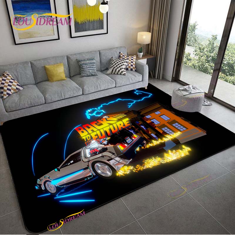 Back To The Future Carpet for Living Room Bedroom Rug Kitchen Kid Unslip Floor Mats Birthday Gift Photography Props Alfombra Rug