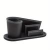 Multifunctional Leather Pen Holder Leather Stationery Storage Box  Desk Organization