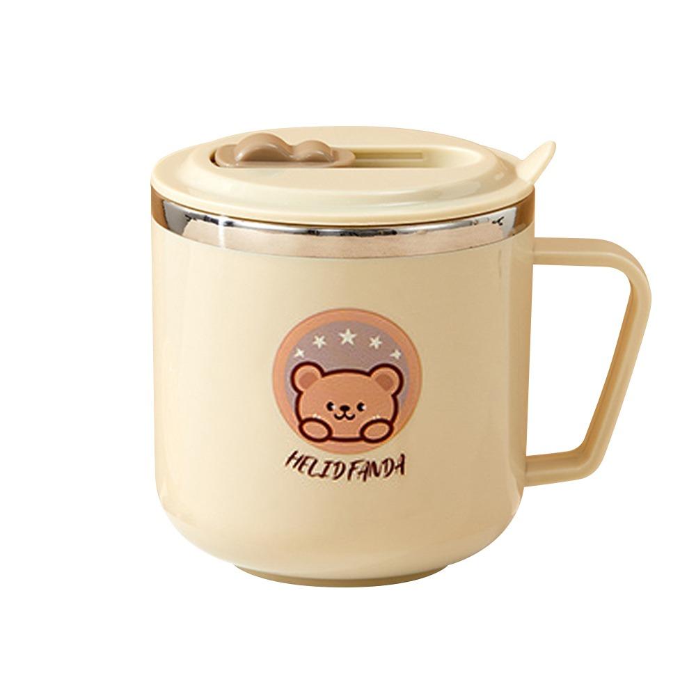 316 Stainless Steel Straw Water Cup Double Wall Drinking Cup Cute Insulated Mug  for Children