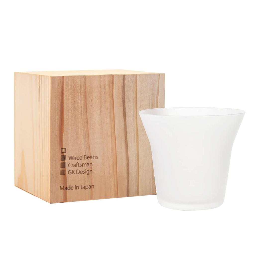 Wired Beans A glass to accompany you for life ROCK Tumbler Rocks Glass Tumbler Glass Highball Glass 370ml Comes in a Japanese Cedar Box - - - - - - -