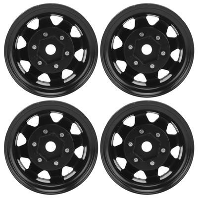 4pcs 1.55" RC Wheel Rim Hubs Axial AX90069 for Crawlers, Universal RC Wheel Hubs, Black