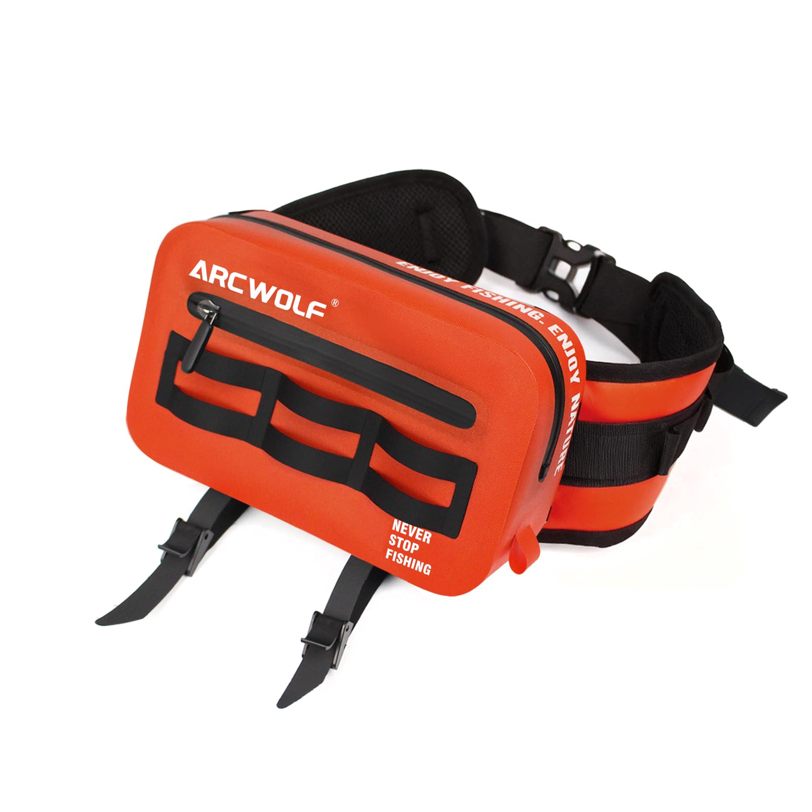 ARCWOLF Fishing Bag, Waist Bag [2.6L Lightweight, IPX7 Waterproof, 600D TPU Material] Ultra-Lightweight Fly Fishing Bag, Tackle Bag, Multi-functional,