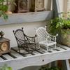 Vintage Mini Iron Rocking Chair, Realistic Dollhouse Furniture for Pretend Play, Viral Desktop Garden Craft Decor