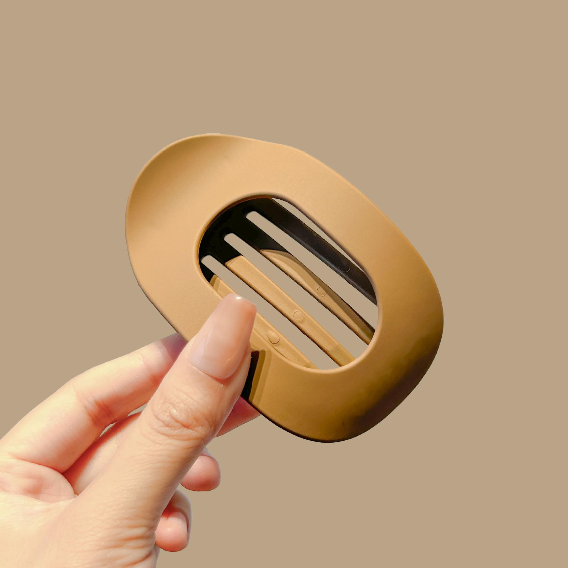 

Овальная заколка-краб для волос для женщин Новый дизайн Леопард Матовая Изогнутая Плоская Заколки для укладки Акриловые Аксессуары для волос Мода