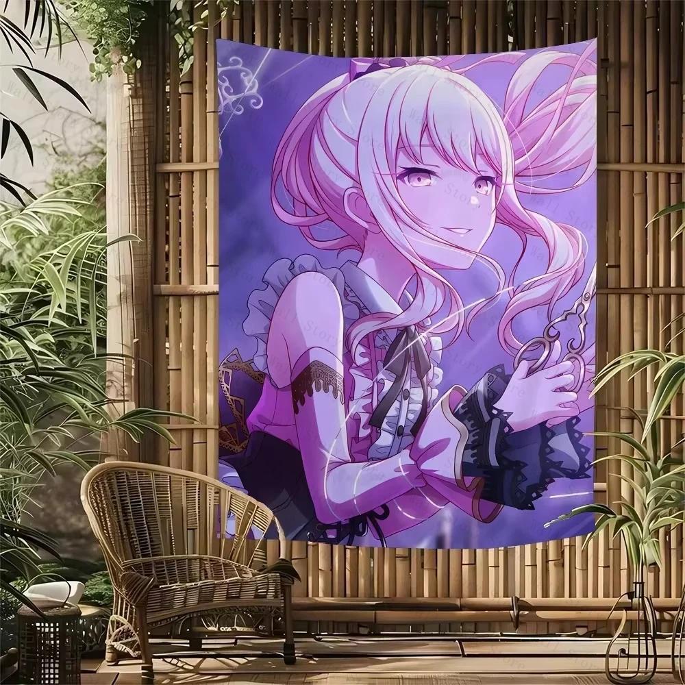 VIKAMA Japanese Anime Tapestry Wall Art Adorable Mizuki Akiyama Style Aesthetics Cute Home Decor for Bedrooms and Living Rooms