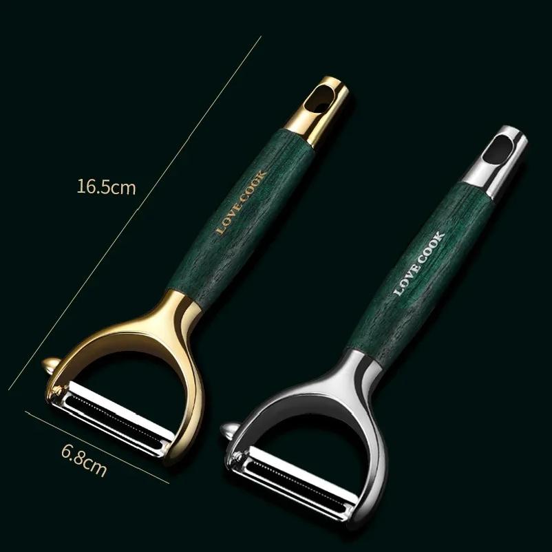 Stainless Steel Peeler,Ultra Sharp Vegetable Peeler Wooden Handle Peeler For Potatoes Carrot Grater Kitchen Accessories