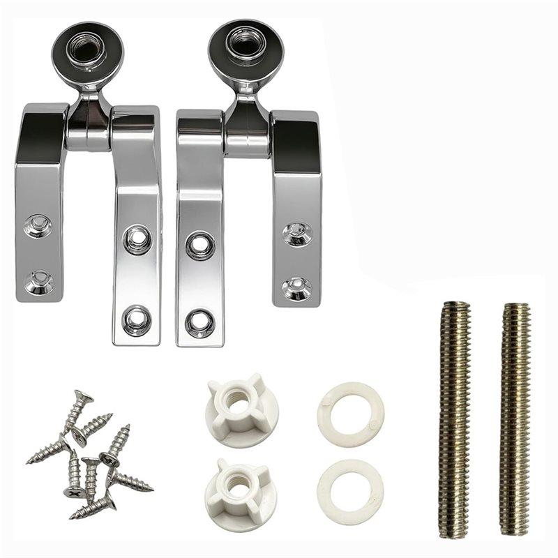 

A25F-Chrome-Plated Metal Toilet Seat Hinge Replacement Kit Universal For Easy Installation And Efficient Performance