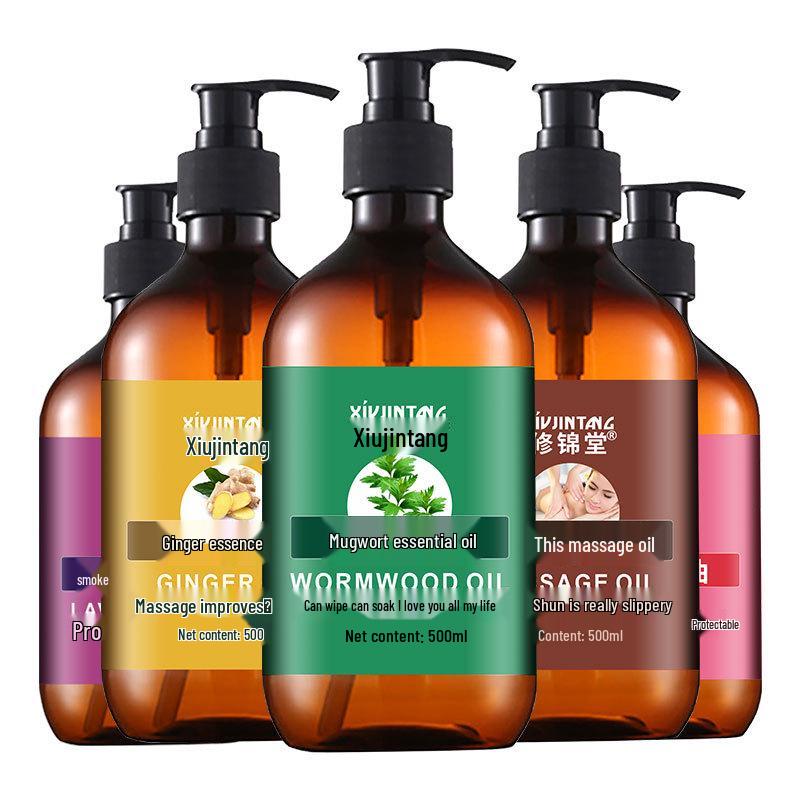 Mugwort Ginger Essential Oil for Massage & Foot Soak - Pure, Large 1000ml/500ml