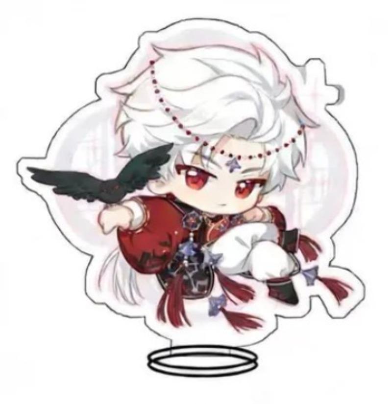 

Cute Cartoon Love Interaction Anime Li Shen Qi Yu Shen Xinghui Acrylic Hydrangea Figure Stand Model Plate Love and Deepspace