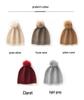 Women's Winter Cashmere Hat with Fox Fur Pom-Pom, Knitted Wool Ear Protection, Slimming and Warm Postpartum Design