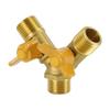 3 Way Shut Off Ball Valve 1/2" Hose Barb 2 Switch Brass Y Shaped Valve