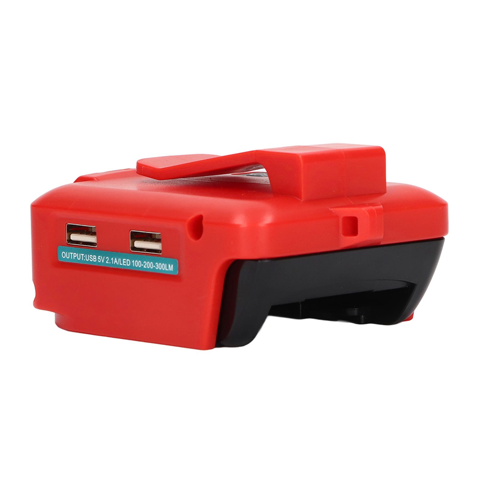 

Литиевая батарея USB Адаптер-преобразователь со светодиодной рабочей лампой, зажимом для ремня для 14,420В ADP05 12В постоянного тока Тип B