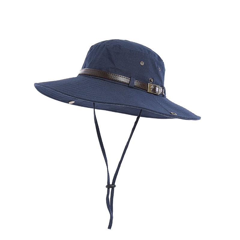 Quick Drying Summer Men'S Bucket Hat Outdoor Uv Protection Wide Border Panama Safari Hunting Hiking Hat Mesh Fisherman'S Hat