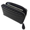 Inden Wallet Zipper Coin Purse 1012 Black Deerskin X Black Lacquer Petite Ring Length X Width 11cm X Thickness 2cm Round Zipper 4 Card Pockets