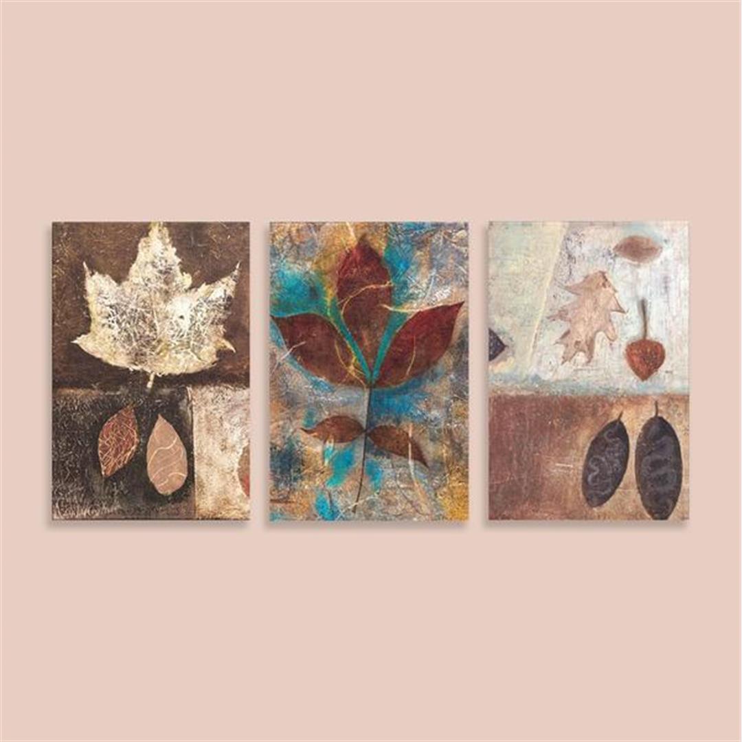 

QArt Leaf Painting Set 3 Pieces 30x22 cm