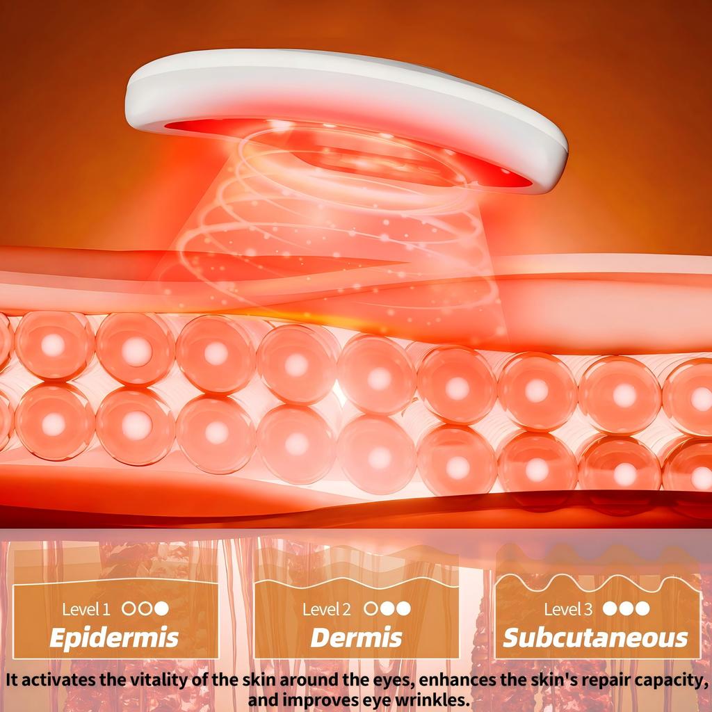 Red Light Microcurrent Eye Massager LED Under Eye Patches Eye Care Device Eye Rejuvenation Pads for Puffy Eyes and Dark Circles