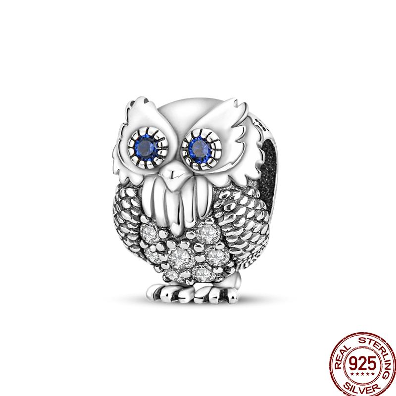 100% Copper Cute Pet Animal Owl Cute Puppy Pink Kitten Charm Beads Suitable For 3Mm Original Bracelet Diy