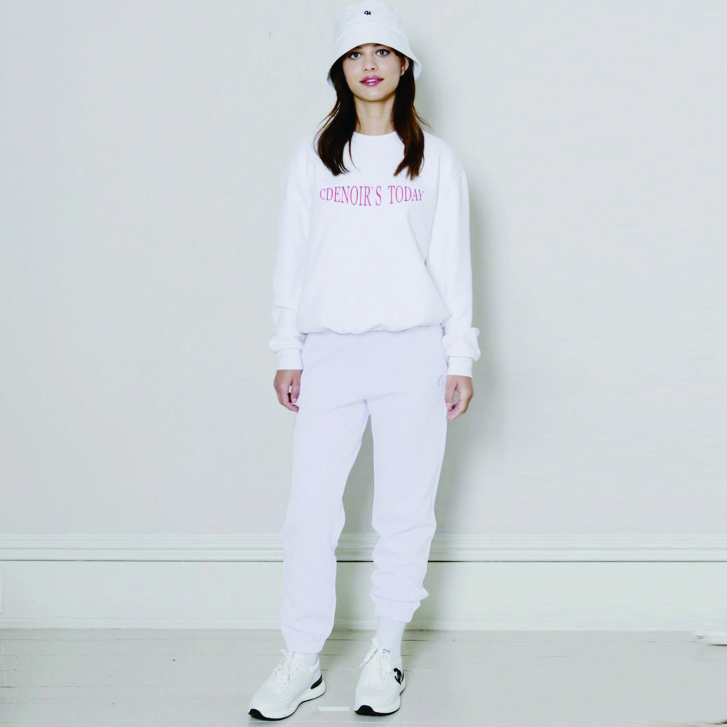 Ssideuneuwa Women The Loose-Fit Sweat Pants (White)