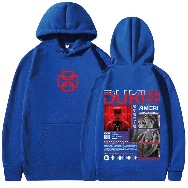 Rapper Duki Ameri World Tour  Hoodies Men's Women Fleece Casual Oversized Sweatshirt Fashion Hip Hop Long Sleeve Pullovers
