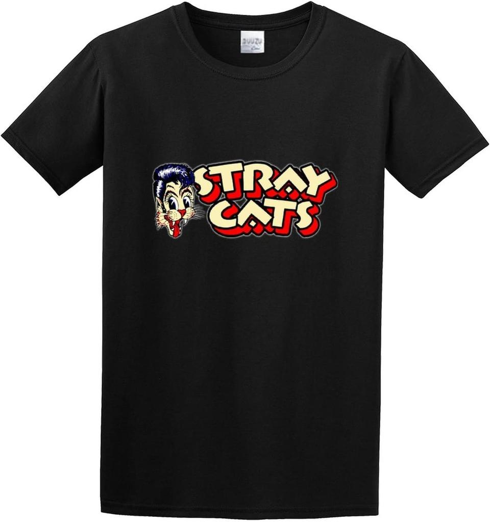 Men's Stray Ca@ts Logo Men T Shirt Print Tees Short Sleeve O Neck 3XL