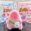 Viral Capybara Backpack Charm: Plush Toy Keychain and Pendant