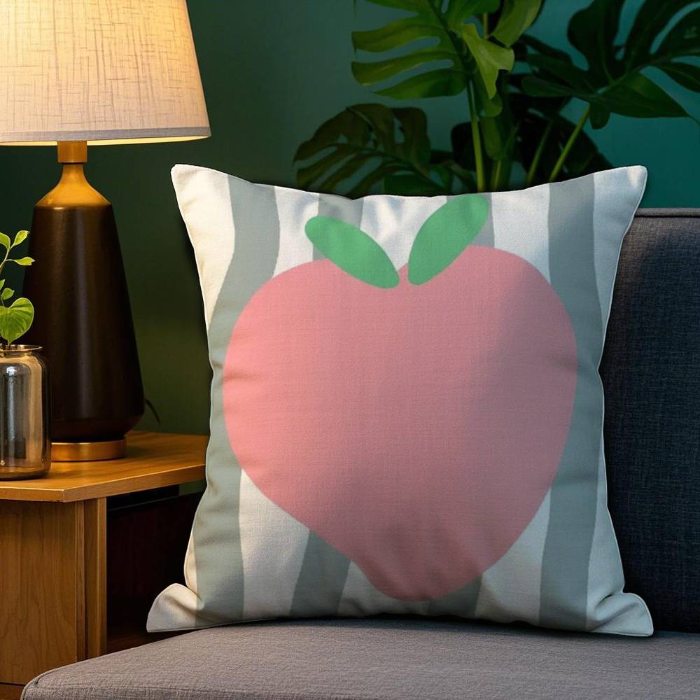 Cute Summer Fruit Pillow Case Sofa Living Room Bedroom Double-sided Printing Square Cushion Nap Time Cushion Cover
