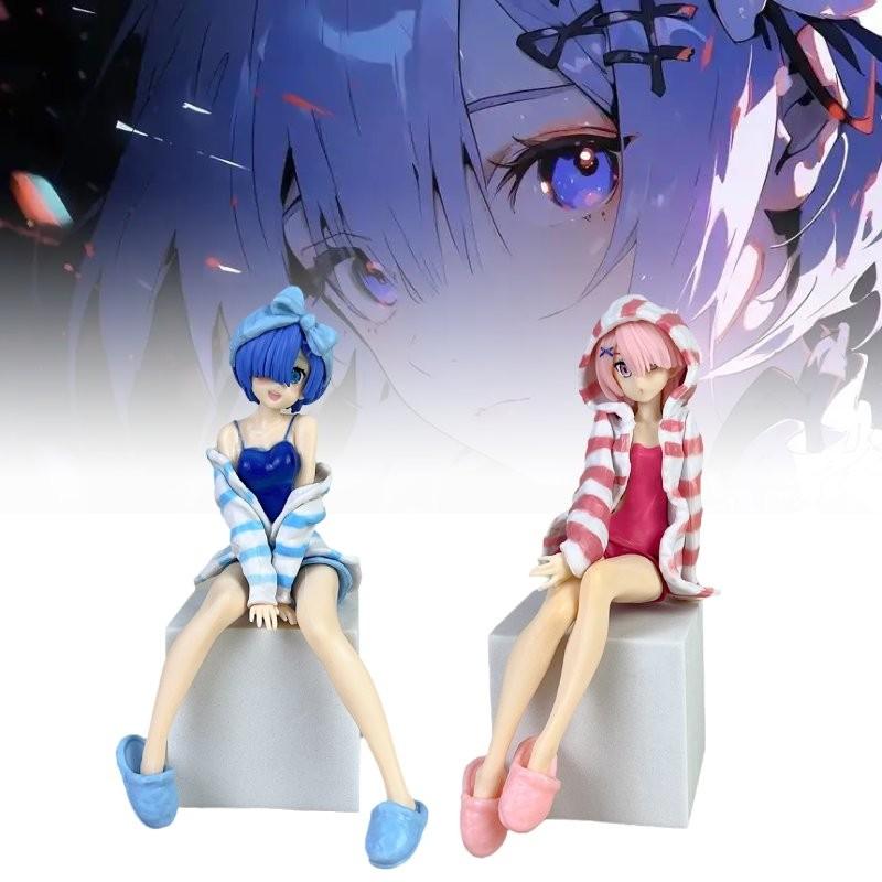 Charming Pvc Anime Figures Isekai Life Ram And Rem Beautiful Girl Collectibles