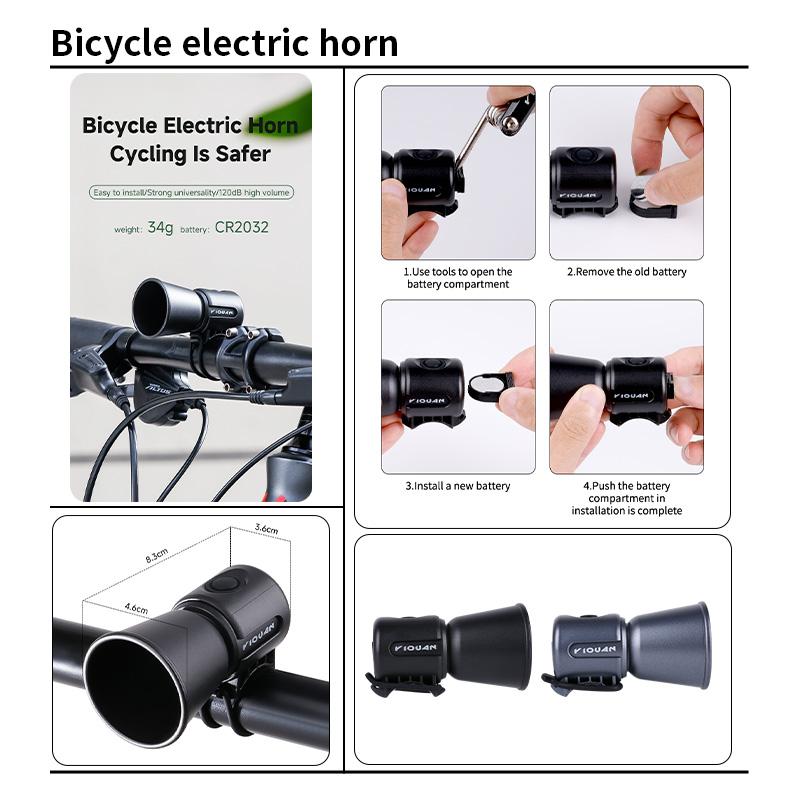 High Decibel Waterproof Bicycle Electric Horn MTB Road Bke Universal Riding Warning Electric Bell Bicycle Accessories