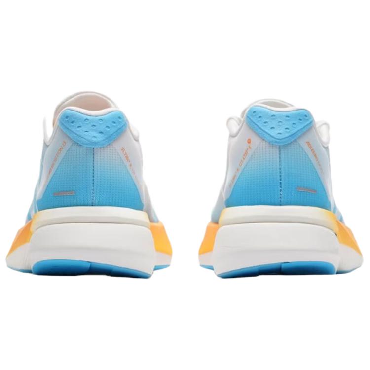 Adidas Adizero Boston 13 Marathon Running Shoes Unisex White Blue Orange KH6366