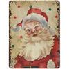 Metal Tin Sign Watercolor Christmas Tree Retro Wall Decor 20x30cm