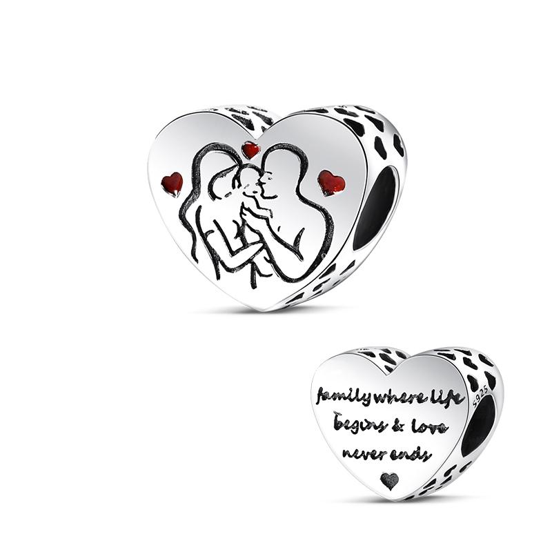 Blue Sea Turtle Charms Beads Copper Heart Clover Sunflower Devil Palm Fit Original Bracelets Guard Bead Diy Jewelry