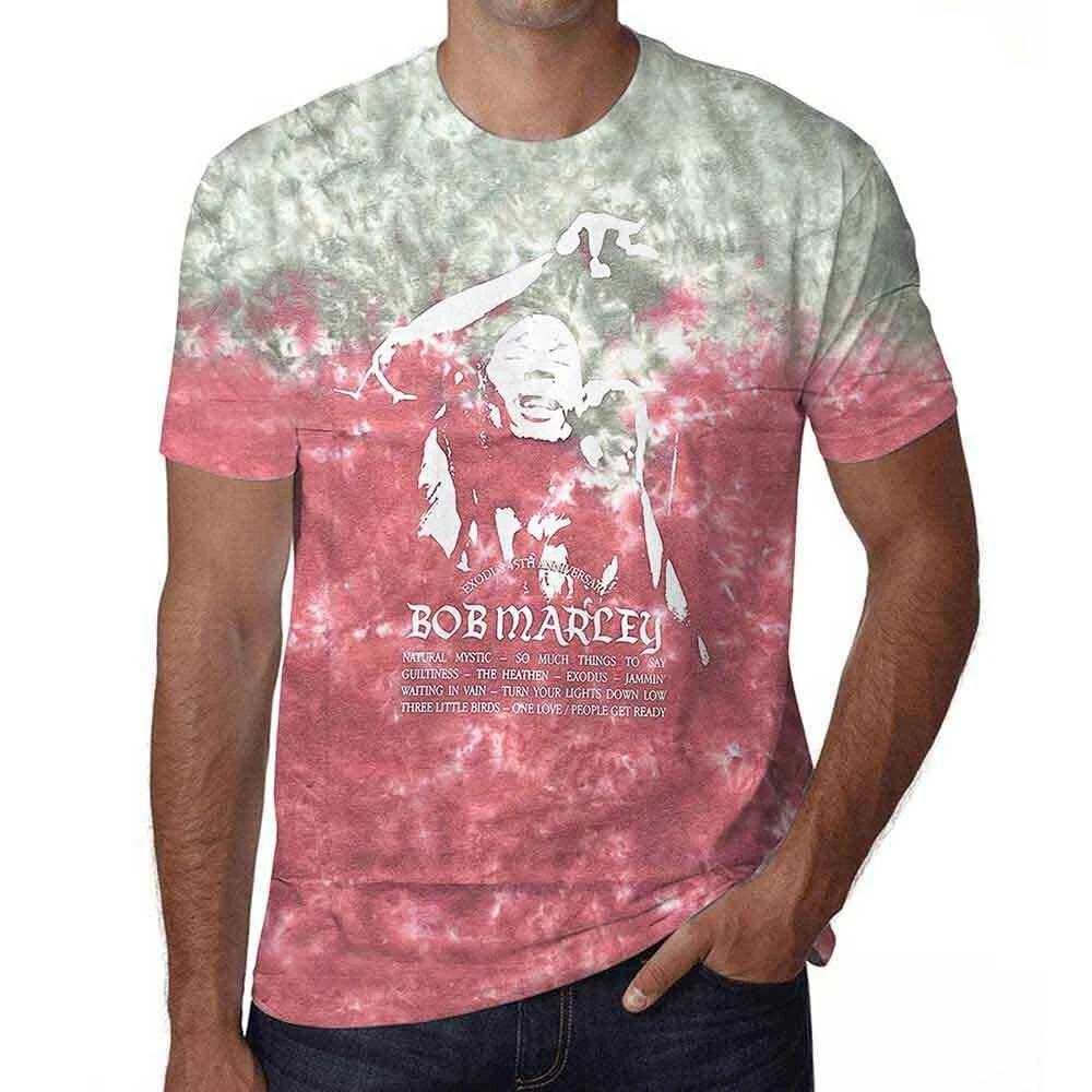Bob Marley Unisex T-Shirt: Exodus Playlist (Wash Collection) (Medium) 4XL
