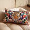 2D Leopard Print Rectangle Pillow Cover Suitable For Sofa Bedroom Car Pillow Cover Cushion Rectangular Back Cushion