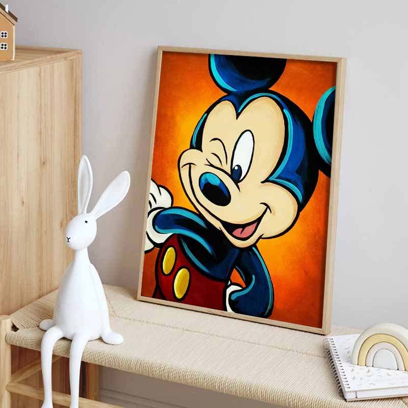 Disney Diamond Painting Mickey Pop Art Illustration DIY 5D Cartoon Mosaic Cross Stitch Gift Room Decoration