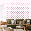 Hearts Wallpaper White and Powder Pink 50x1000