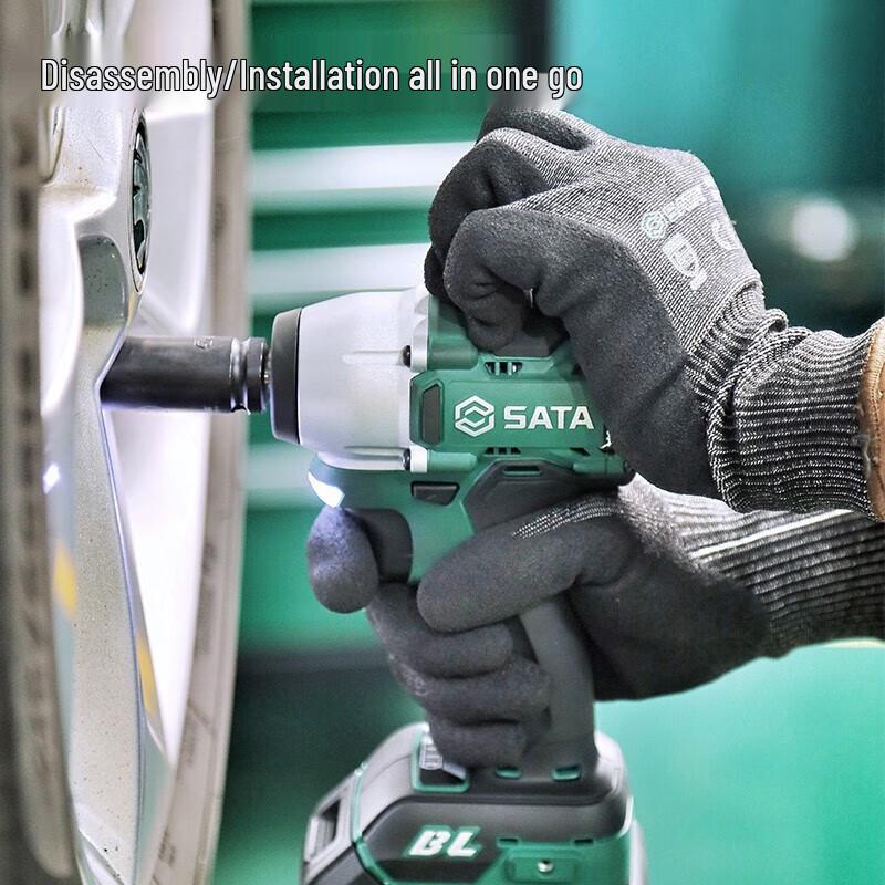 SATA J-Series Cordless Brushless Impact Wrench CN Plug (adapter Included)