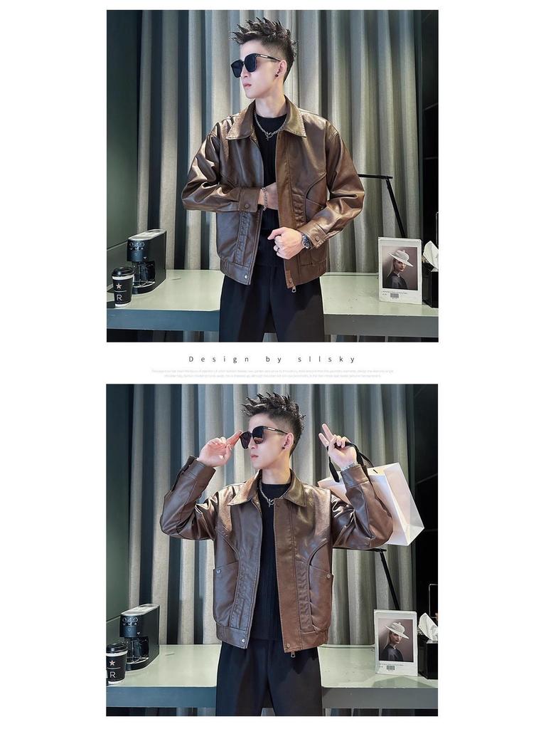 Men's Trendy PU Leather Jacket - Cool and Stylish Autumn/Winter 2026 Collection
