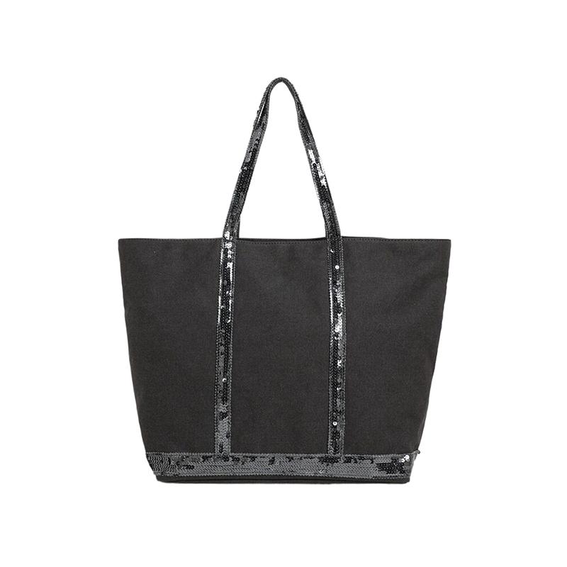 Винтажная холщовая сумка-тоут с пайетками, большая вместимость, на плечо, универсальная сумка для поездок на работу, женская сумка, подарки