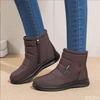 New casual low heeled winter short snow boots simple comfortable design anti slip anti cold insulation warm women's cotton shoes