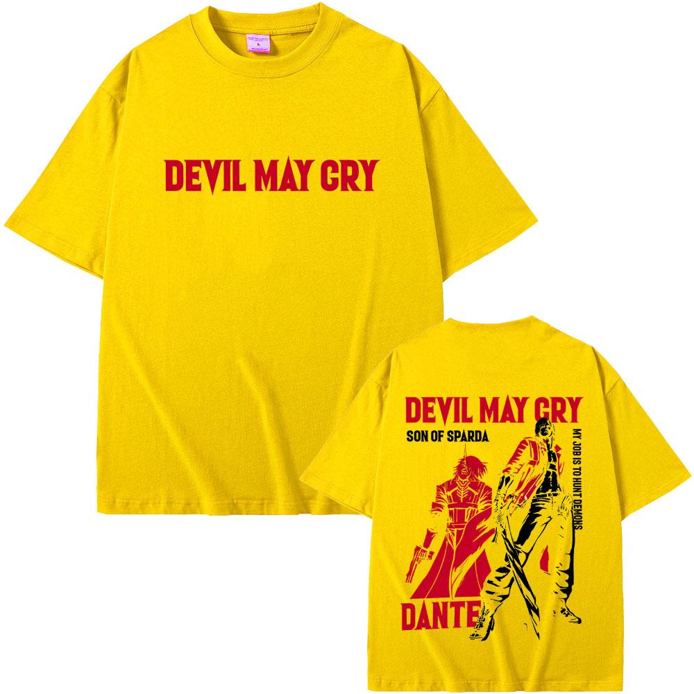 Anime Devil May Cry Son of Sparda Dante Graphic Tshirt Men Women Casual Cotton Vintage T Shirt Mens Fashion Oversized Tshirts